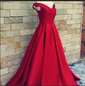 Dresses - New off-shoulder satin gown Dresses - New off-shoulder satin gown